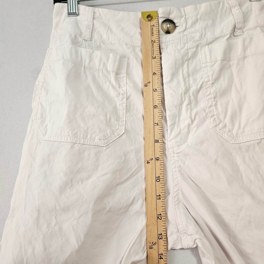 Maeve White Wide-Leg Linen Blend Pants - Picture 7 of 16